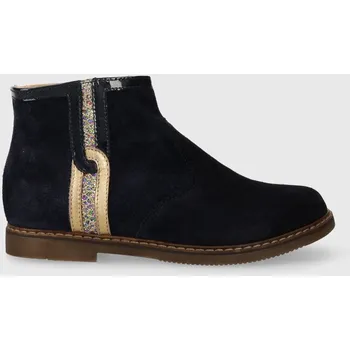 Dámské kozačky Dětské semišové boty Pom D'api CITY LOCK tmavomodrá barva P1ILEO0403.28.30 59X, EUR 29