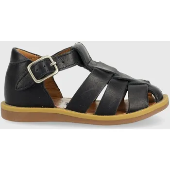 Dívčí obuv Dětské kožené sandály Pom D'api tmavomodrá barva O1CJAA04R1.19.23 99X, EUR 19