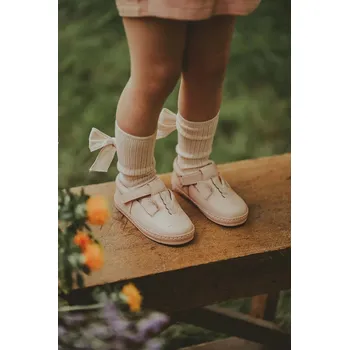 Dámské polobotky Dětské kožené polobotky Donsje Xan Special Shoes Unicorn béžová barva, 2011004 2011004.22.28 02X, EUR 24