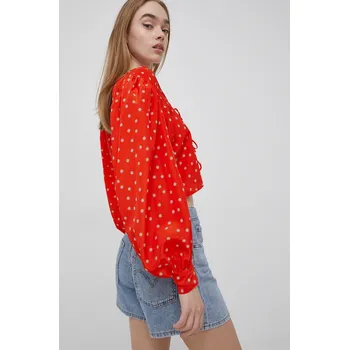 Dámská halenka Halenka Levi's dámská, červená barva, A1875.0001 33X, vel. L