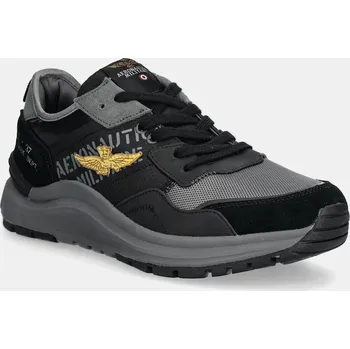 Pánské tenisky Sneakers boty Aeronautica Militare černá barva, SC286CT3377 99X, EUR 43