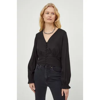 Dámská košile Košile Levi's dámská, černá barva, regular A7172 99X, vel. XS