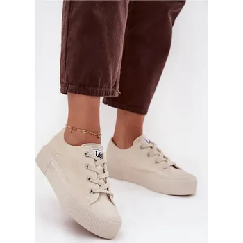 Dámské tenisky Dámské tenisky na platformě LEE ISLA C WOMEN LOW 50253001.35E Barva: Béžová, Velikost: 40