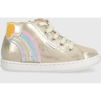 Dívčí obuv Dětské kožené sneakers boty Shoo Pom zlatá barva O4DEAD0402 10Y, EUR 20