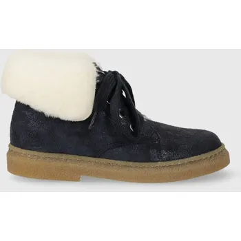 Dívčí zimní obuv Dětské semišové zimní boty Pom D'api TRIX FUR G P1DBDF0403.28.30 námořnická modř 59X, EUR 29