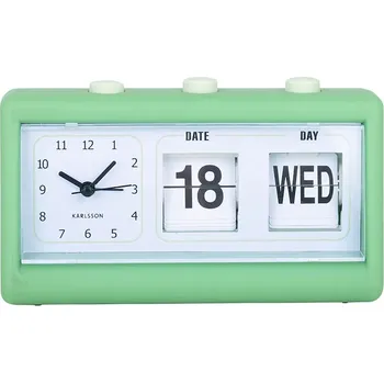 Budík Budík Karlsson Data Flip KA5941BG zelená 70X