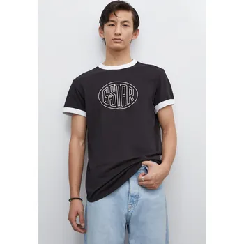 Pánské tričko Bavlněné tričko G-Star černá barva, s potiskem D23900.336 99X, vel. S