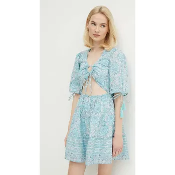 Dámské šaty Bavlněné šaty Pepe Jeans MARGOT mini, PL953478 modrá 55X, vel. L