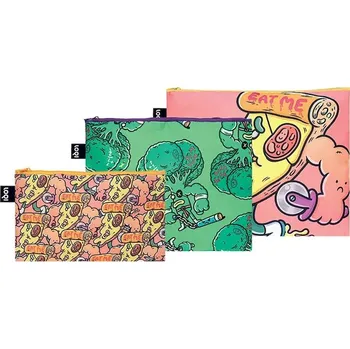 Kosmetická taška Sada kosmetických tašek LOQI Brosmind 3-pack Q.ZP.BR.ES vícebarevná MLC, vel. ONE SIZE