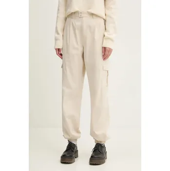 Dámské oblečení Kalhoty Tommy Jeans DW0DW18592 béžová 08X, vel. 28/32