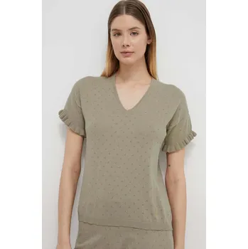 Pánské tričko Tričko United Colors of Benetton zelená barva 10C13M01O 97X, vel. S