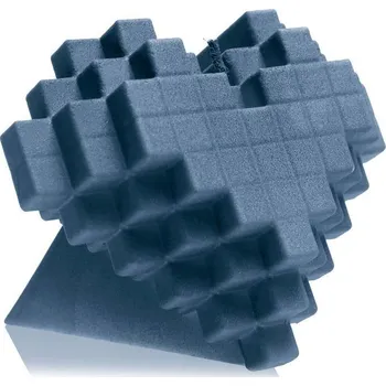 Svíčka Dekorativní svíčka Candellana Heart Pixel 5903104874674 námořnická modř 59X