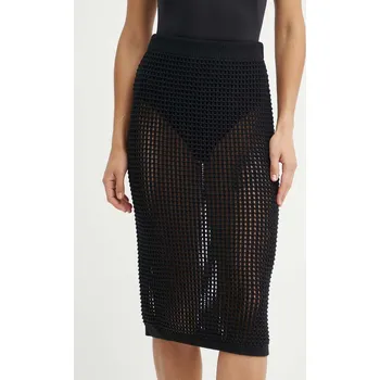 Dámská sukně Bavlněná sukně United Colors of Benetton černá barva, midi 101TD001D 99X, vel. L