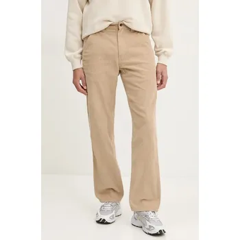 Dámské kalhoty Manšestrové kalhoty Vans béžová barva, VN000HAP4MG1 08X, vel. 30