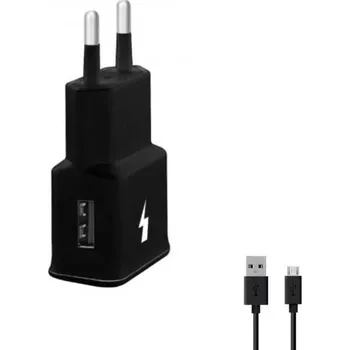 Pouzdro na mobilní telefon WG - Síťová nabíječka 1x USB-A, Quick Charge 3.0, 5V-9V-12V + kabel USB-A na Micro USB, black 4050