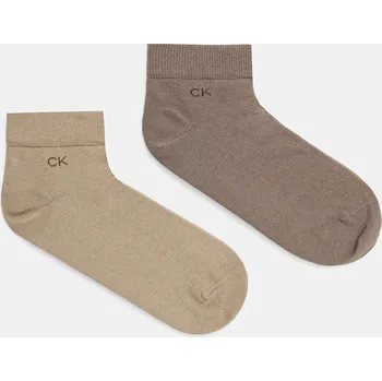 Pánské ponožky Ponožky Calvin Klein 2-pack pánské, hnědá barva 701218706.NOS 98X, vel. 43/46