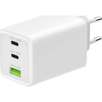 Pouzdro na mobilní telefon WG - Síťová nabíječka GaN 100W, 3x USB, 1x USB-A + 2x USB-C, white 13549