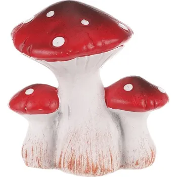 umělá květina Autronic Houba z terakoty - muchomůrka, trojice, sada 8 ks