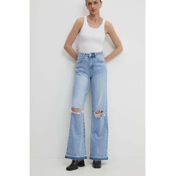 Dámské džíny Džíny Answear.LAB dámské, high waist w3558.1.fh modrá 55X, vel. L