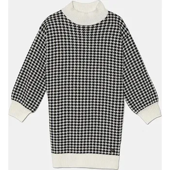 Dámské oblečení Dětské šaty s příměsí vlny Guess J4BK04.Z3K10.9BYH bílá 00X, vel. 122-125