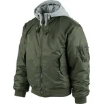 Bunda bomber MA1 s kapucí ZELENÁ Bunda bomber MA1 s kapucí ZELENÁ vel. XS
