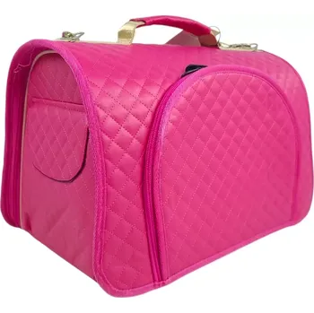 Taška pro psa a kočku Kožená cestovní taška na psa 43x27x27 Růžový