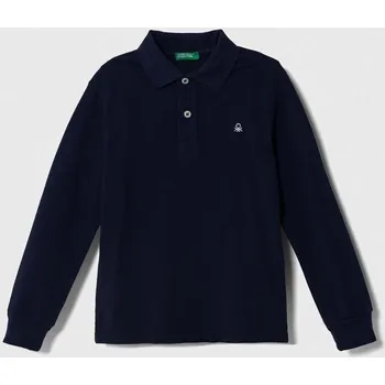 Chlapecké tričko Dětské bavlněné tričko s dlouhým rukávem United Colors of Benetton 3089C300Z.G.NOS námořnická modř 59X, vel. 122