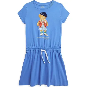 Dámské šaty Dětské bavlněné šaty Polo Ralph Lauren mini 312934978001 modrá 55X, vel. 90-100