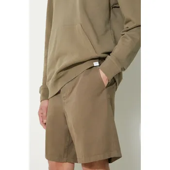 Pánské kraťasy Bavlněné šortky Norse Projects Aros Regular Organic N35.0597.8076 hnědá 84X, vel. 34
