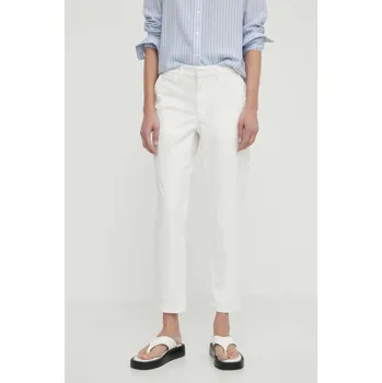 Dámské kalhoty Kalhoty Levi's dámské, béžová barva, přiléhavé, high waist A4673 01X, vel. 25/27