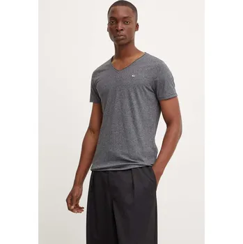 Pánské tričko Tričko Tommy Jeans šedá barva DM0DM09587 90Y, vel. S