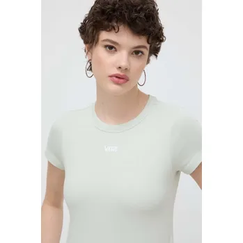 Pánské tričko Bavlněné tričko Vans zelená barva VN000JDQCHF1 97X, vel. XS