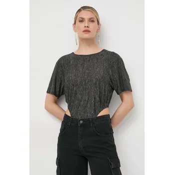 Body Lněné body Pinko šedá barva, 103440.A1U9 90X, vel. S