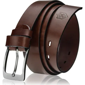 Opasek Pánský kožený opasek STEVENS Faced Leather Super Quality Brown (105cm)