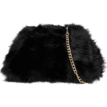 Kabelka Stylová dámská plyšová crossbody kabelka Bateia, černá