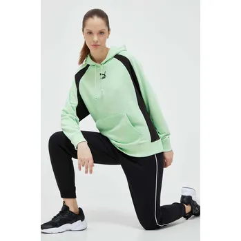 Dámská mikina Mikina Puma dámská, zelená barva, s kapucí, vzorovaná 538191 07X, vel. XS
