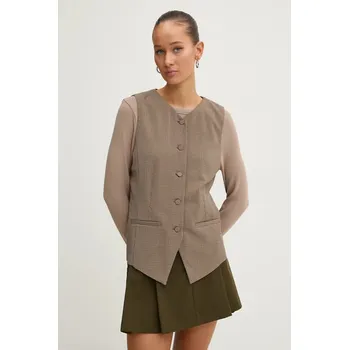 Dámská vesta Vesta Abercrombie & Fitch KI140.4497.426 hnědá 98X, vel. S