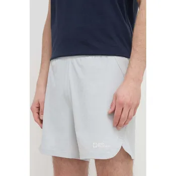 Sportovní šortky Jack Wolfskin Prelight 2in1 pánské, šedá barva, 1509031 09X, vel. M