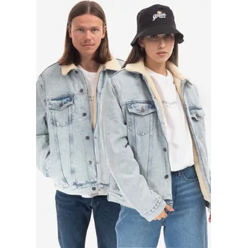 Pánská casual bunda Džínová bunda Guess pánská, přechodná, USA Gusa Blue Denim Sherpa Jacket M2BN00D4S10 F9JJ, M2BN00.D4S10-F9JJ modrá 55X, vel. XL