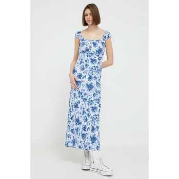 Dámské šaty Šaty Abercrombie & Fitch tmavomodrá barva, maxi KI159.3185.240 59X, vel. S