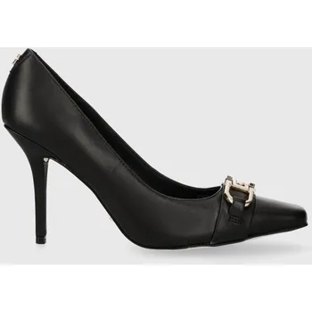 Dámské lodičky Kožené lodičky Guess ELOUISA černá barva, FL8ELU LEA08 FL8ELU.LEA08.BLACK 99X, EUR 38