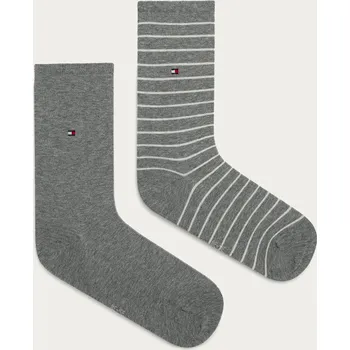 Pánské ponožky Ponožky Tommy Hilfiger 2-pack dámské, šedá barva, 100001494 90X, vel. 35/38
