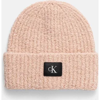 Čepice Vlněná čepice Calvin Klein Jeans K60K612652 růžová 03X, vel. ONE SIZE