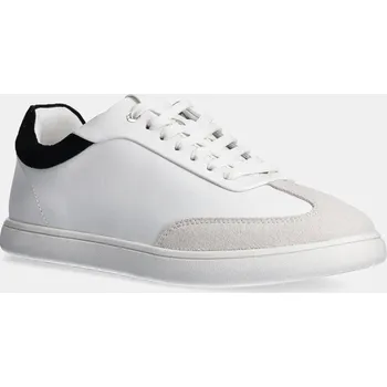 Pánské tenisky Kožené sneakers boty Calvin Klein LP CUPSOLE LACE UP LTH MIX HW0HW02208 bílá 00A, EUR 40