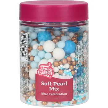 Jedlá dekorace na dort FunCakes Cukrové sypání modrý mix 80 g