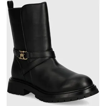 Dámské kozačky Dětské boty Tommy Hilfiger černá barva, T3A5-33574 T3A5.33574.35.40 99X, EUR 36