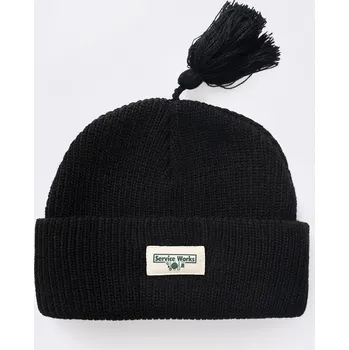 Kšiltovka Service Works Tassel Beanie BLACK