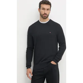 Pánský svetr Bavlněný svetr Tommy Hilfiger MW0MW36525 černá 99X, vel. S