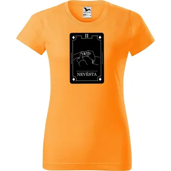 Dámské tričko Dámské tričko s potiskem Nevěsta tarot Barva trička: Tangerine orange - A2, Velikost: XL
