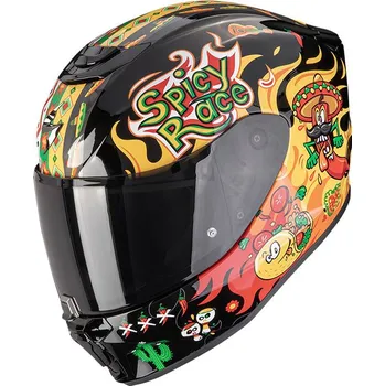 Helma na motorku SCORPION přilba EXO-JNR AIR Yucatan black/yellow/red - M